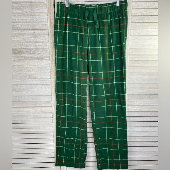GOODFELLOW & CO Pajama Pants/Loungepants Green Plaid Fleece-Medium - Picture 1 of 2